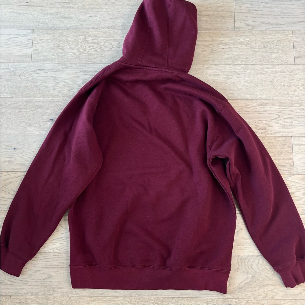 Whitney Houston Maroon Hoodie with Embroidered Text - Picture 3 of 3